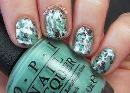 opi nordic water spotted nail art