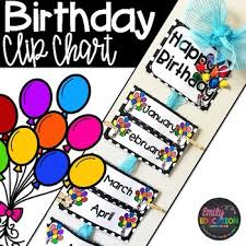 Birthday Clip Chart Classroom Decor