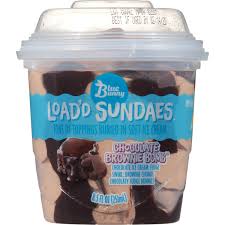 Seeking the low fat chocolate desserts? Blue Bunny Load D Sundaes Chocolate Brownie Bomb Ice Cream Nutrition Ingredients Greenchoice
