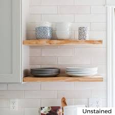 Rustic Pine Floating Shelves Wood