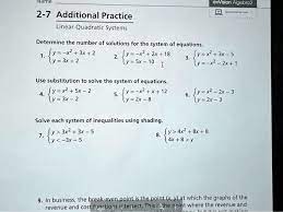 Solved Name Envision Algebra 2 2 7