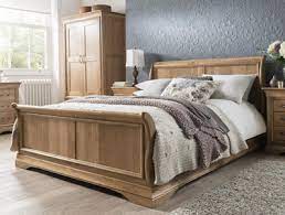 kensington oak sleigh bed frame