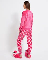 pink savida poodle print pyjama set