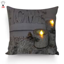 Us 19 9 Battery Open Led Cushion Oak With Home Design Light Up Pillow With 320g Pp Cotton Filling For Christmas Home Sofa Decorative In Cushion From