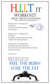 hiit workout bicep tricep and shoulder