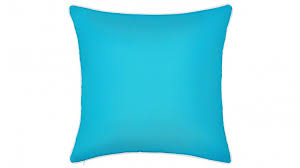 plain aqua outdoor cushion piped