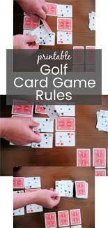Each row contains five cards, with the top card highlighted and in play. Golf Card Game Rules With Printable Confidence Meets Parenting