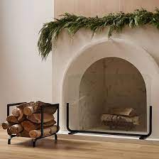 Willow Fireplace Log Holder Screen