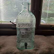 Vintage 2 Gallon Embossed Glass