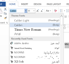 customize font ms word dw faisalabad