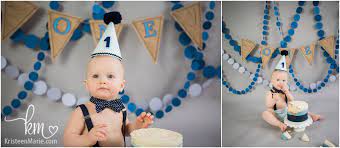 Baby Boy 1st Birthday Cake Smash Burlap And Denim Cake Smash 1st  gambar png
