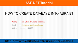 create database in asp net you