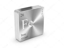 iron from periodic table stock photo by