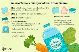 remove vinegar stains from clothes