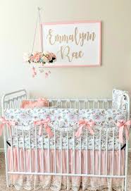 Satin Crib Bedding Set With Pink