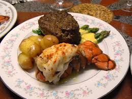 Keep an eye on the lobster tails. Cooked Lobsterdinners So Today Is My Dad S Birthday As Part Of My Gift I Made Him And The Steak And Lobster Dinner Lobster Dinner Steak Side Dishes