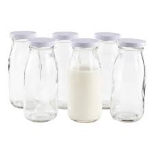 8 oz glass milk bottles the