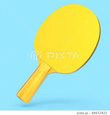 Yellow Ping Pong Racket For Table