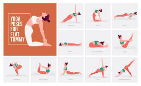 practicing yoga pose woman workout fitness