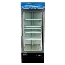 Saba 27 In W 13 Cu Ft One Glass Door Commercial Merchandiser Freezer Reach In Black Glass Door Sm 13f