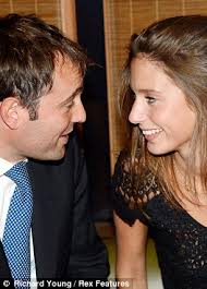 All smiles: Ben Goldsmith and new love Jemima Jones at a London bash last September - article-2314275-1977B10D000005DC-140_306x427