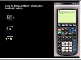 Square Root On The Ti 83plus And Ti 84