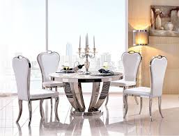 white brilliant center dining table set