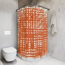 Burnt Orange Shower Curtain Terracotta