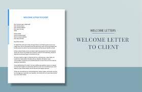 welcome letter to client in word