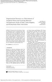 Pdf Organizational Structure As A Determinant Of Academic