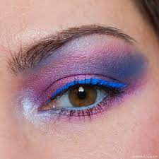 pink and blue eyeshadow look coffee