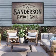 Personalized Patio Sign Last Name Patio