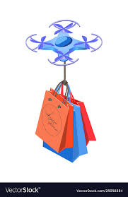 3d drone with ping bags isometric
