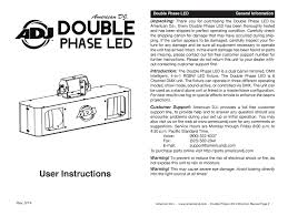 adj double phase led user instructions