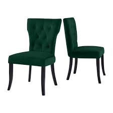 Lori modern emerald green velvet fabric barrel chair (set of 2). Chairs Green