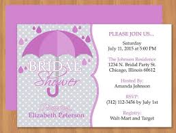 Diy Do It Yourself Purple Umbrella Bridal Shower Invitation