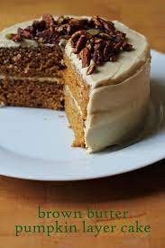 Brown Butter Pumpkin Layer Cake gambar png
