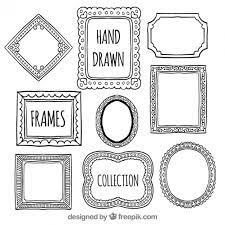 free vector hand drawn frames collection