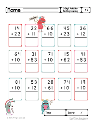 The following worksheets involve learning to add double digit numbers in columns where regrouping is necessary. Two Digit Addition No Regrouping 2 Primarylearning Org Free Math Worksheets 2nd Grade Math Worksheets First Grade Math Worksheets