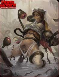 NSFW tentacle hentai horror fantasy porn art female paladin ravaged and  raped by tentacle monster hardcore sex art.