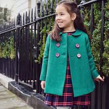 Green Fitzrovia Girls Pea Coat