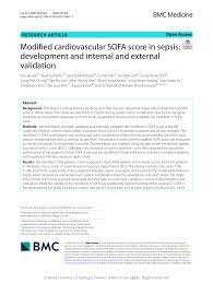 pdf modified cardiovascular sofa score