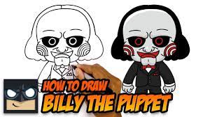 how to draw billy the puppet saw
