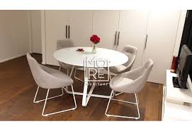 Glass Top Dining Suite With Red Chairs
