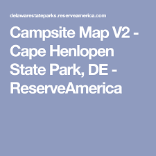 Campsite Map V2 Cape Henlopen State Park De