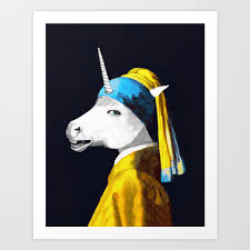 Browse funny unicorn pictures, photos, images, gifs, and videos on photobucket Cool Animal Art Funny Unicorn Art Print By Mayapery Society6