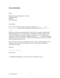 Printable Sample Letter Of Resignation Form Resignation Letters