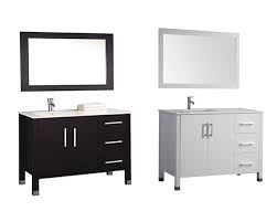 W side drawer bath vanity in white with alpine composite vanity top in white with 998 reviews. Monaco 40 Single Sink Bathroom Vanity Set Sink On Left Side
