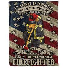 firefighter forever love blanket