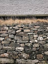 a dry stack stone retaining wall